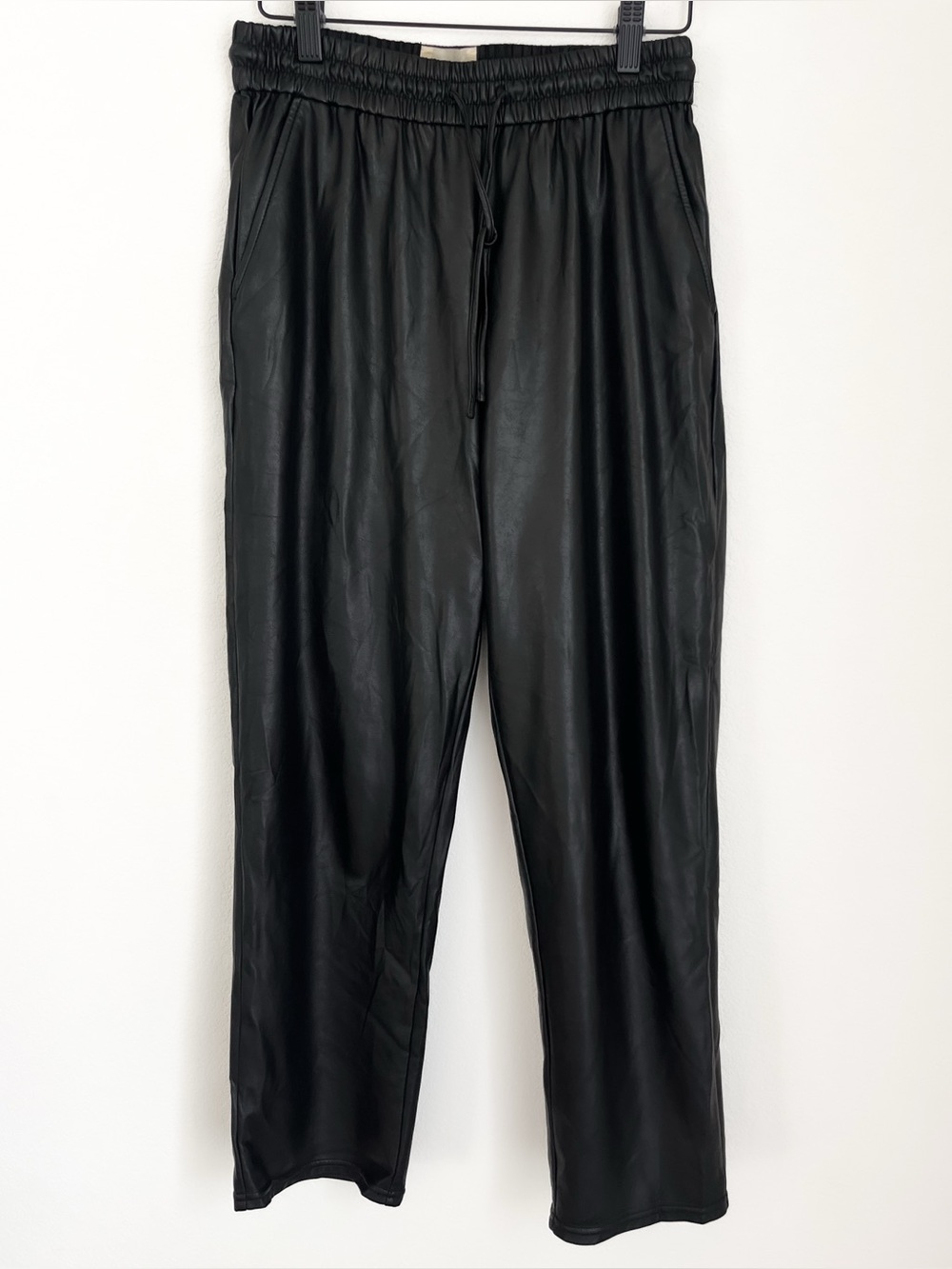 Wilfred Free Aritzia Black Faux Leather High Rise Pants XS